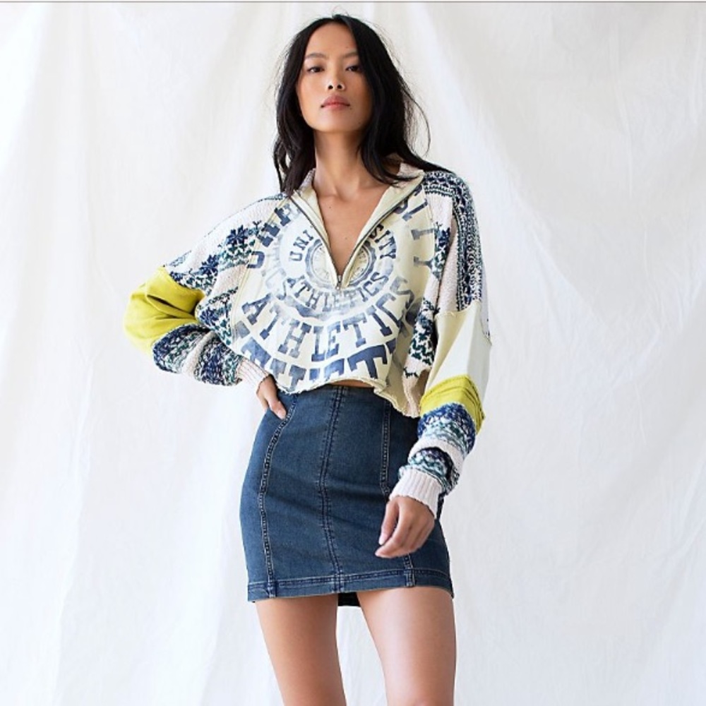 Free People Modern Femme Denim Mini Skirt